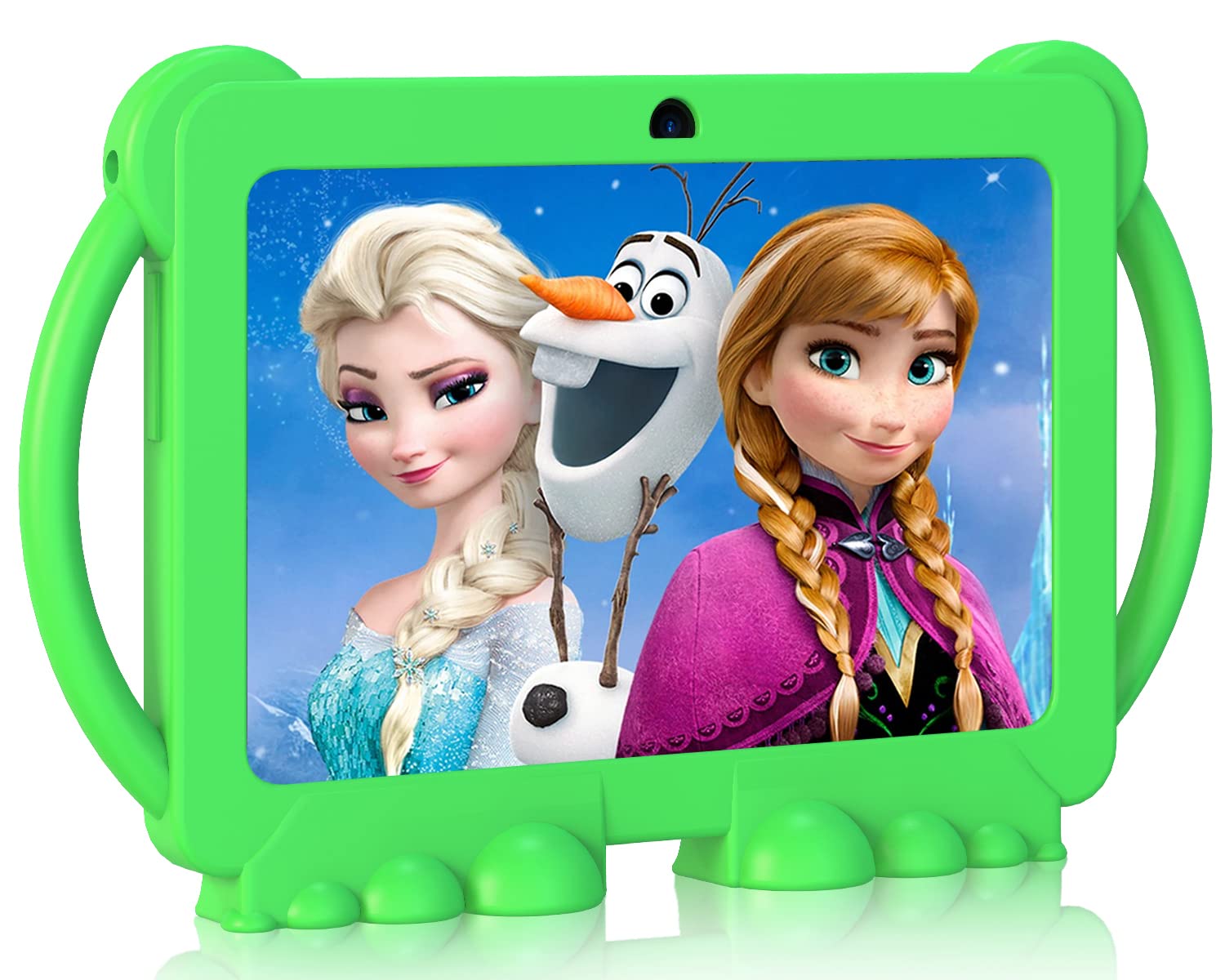 NORTH BISON 7-inch Kids Tablet - Android 11.0 Learning Tablet with 3GB RAM & 32GB Storage | Bluetooth, WiFi, GMS Certified | Parental Controls, Dual Camera & Shockproof Case | Educational Games & Apps | Perfect for Homeschooling, Travel & Early Learning (Green)