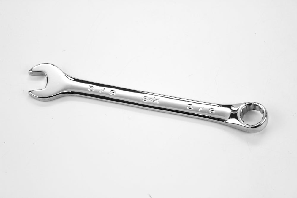 3/8 Inch 12-Point Fractional Combination Wrench - Chrome Plated for Automotive, Plumbing & DIY Projects