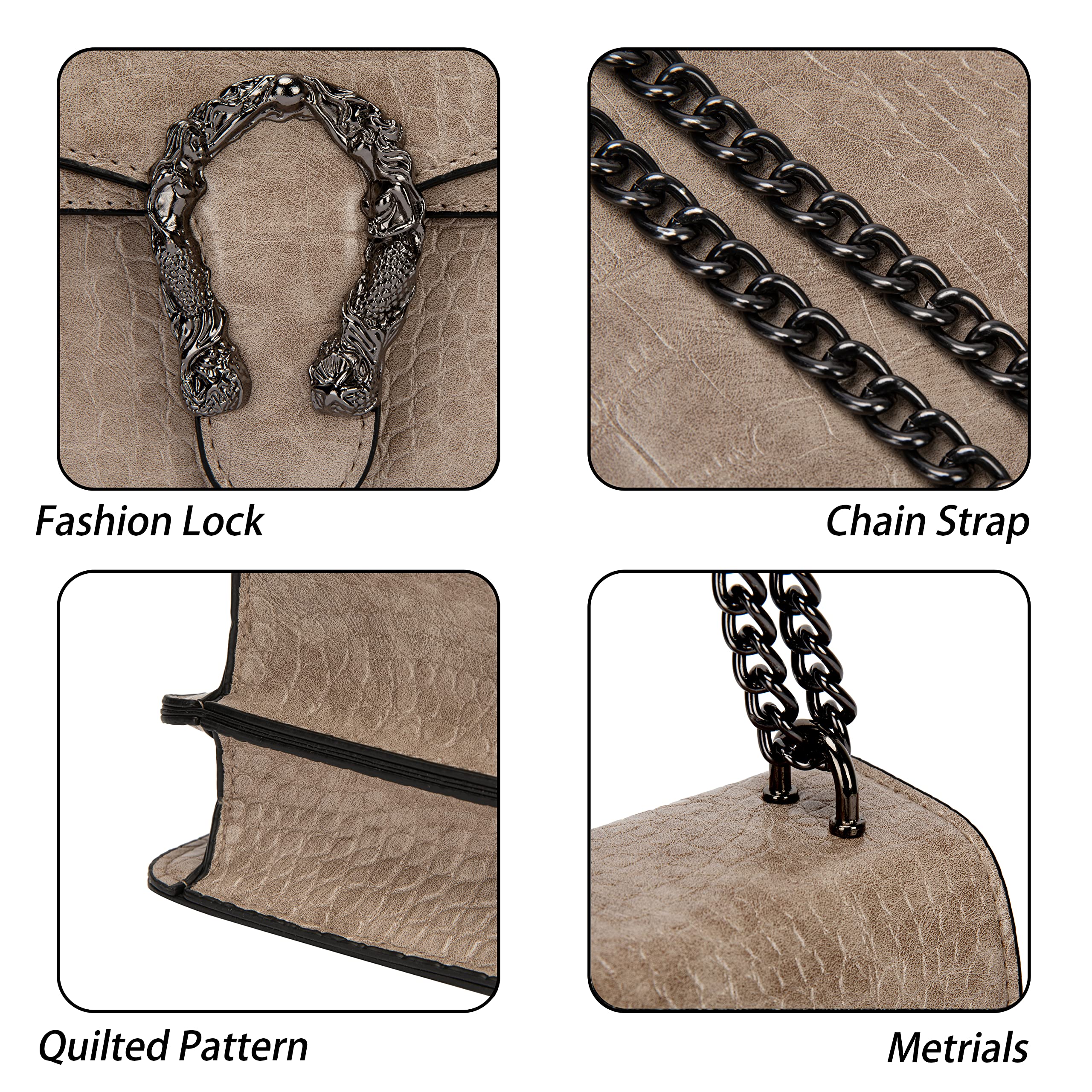 Stylish Women's Crossbody Bag & Satchel Purse - Luxury PU Leather Handbag with Snake Print & Chain Detail | Perfect for Work, Travel & Evening Out