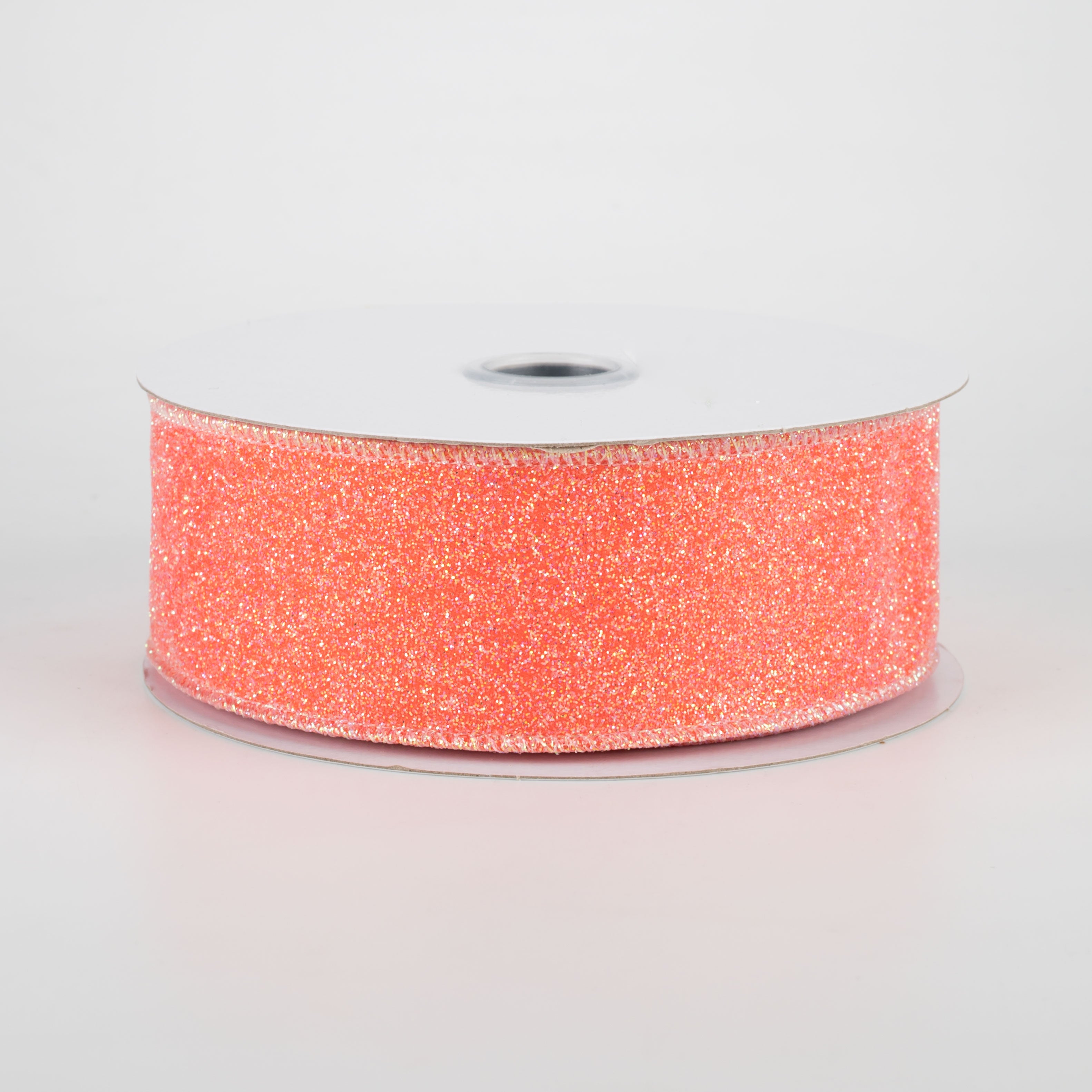 1.5 Inch Iridescent Glitter Satin Ribbon - Orange (10 Yards) for Gift Wrapping, DIY Crafts, Hair Bows, Party Decorations & Scrapbooking