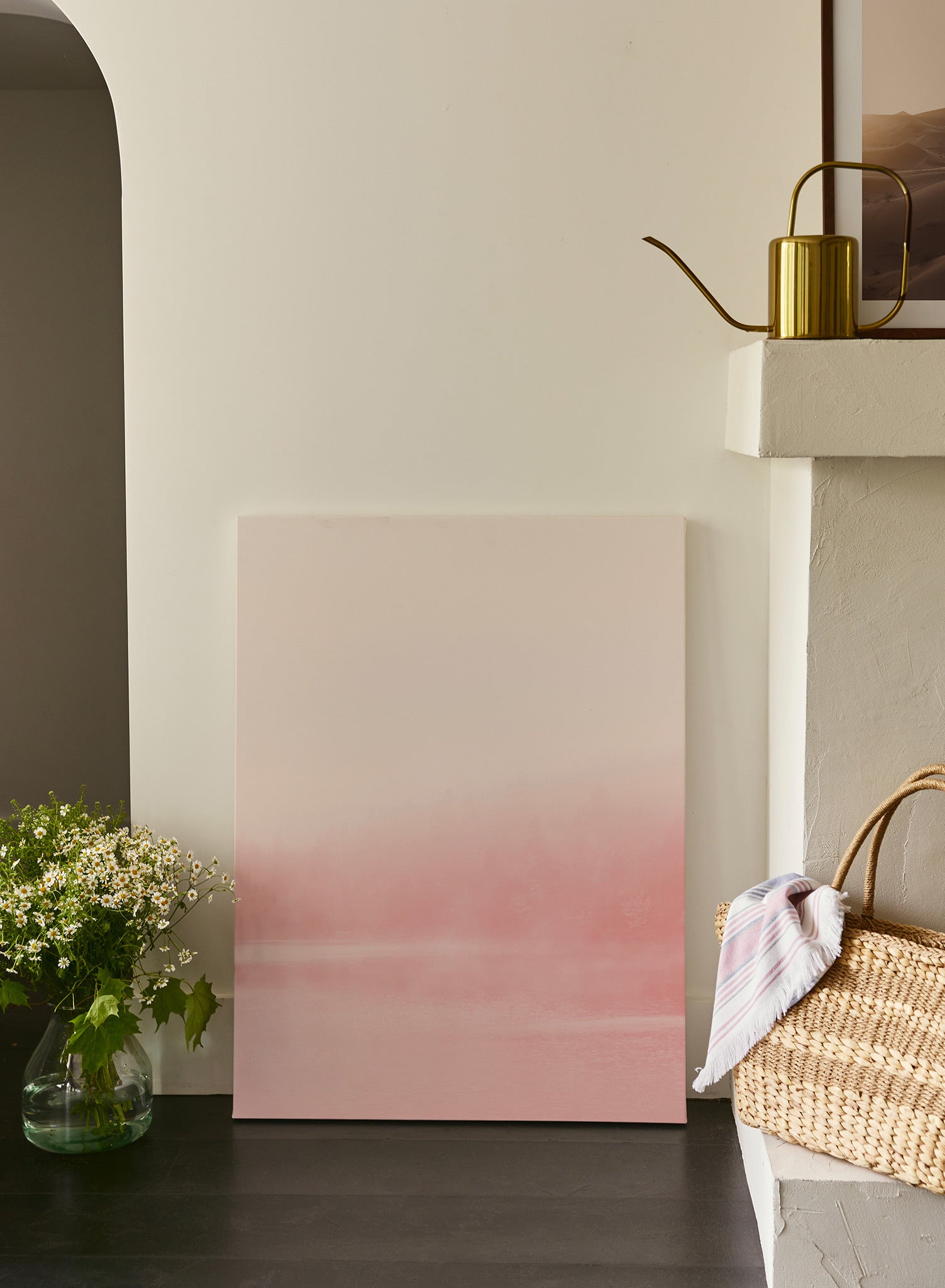 Lakehouse at Dawn Canvas Wall Art - Stunning Landscape Painting for Home & Office Decor - Perfect for Living Room, Bedroom, or Office Wall Decor