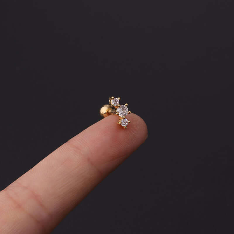 16G Bumble Bee Conch Stud Helix Piercings - Hypoallergenic Surgical Steel Earrings for Cartilage, Tragus & Helix | Perfect for Everyday Wear & Unique Style