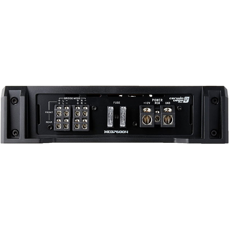 Cerwin Vega XED7600.4 600W 4-Channel Car Amplifier - Class A/B, 2 Ohm Stable, with Remote Level Control - Perfect for Car Audio Systems & Vehicle Sound Upgrades