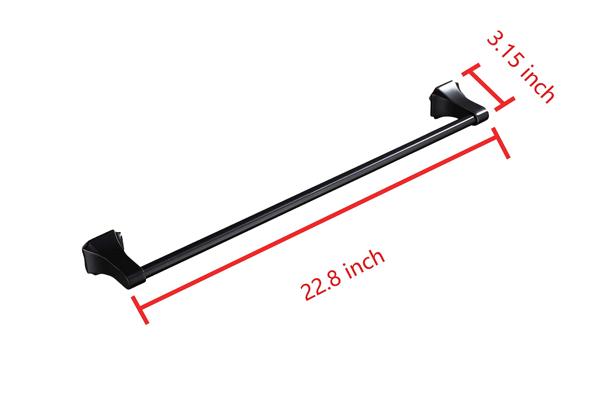 Stainless Steel Wall Mounted Towel Bar - Matte Black Bathroom & Kitchen Towel Holder, 22.8 Inch Dish Cloth Hanger for Modern Home Decor | Perfect for Bathrooms, Kitchens, Laundry Rooms & Spa Areas