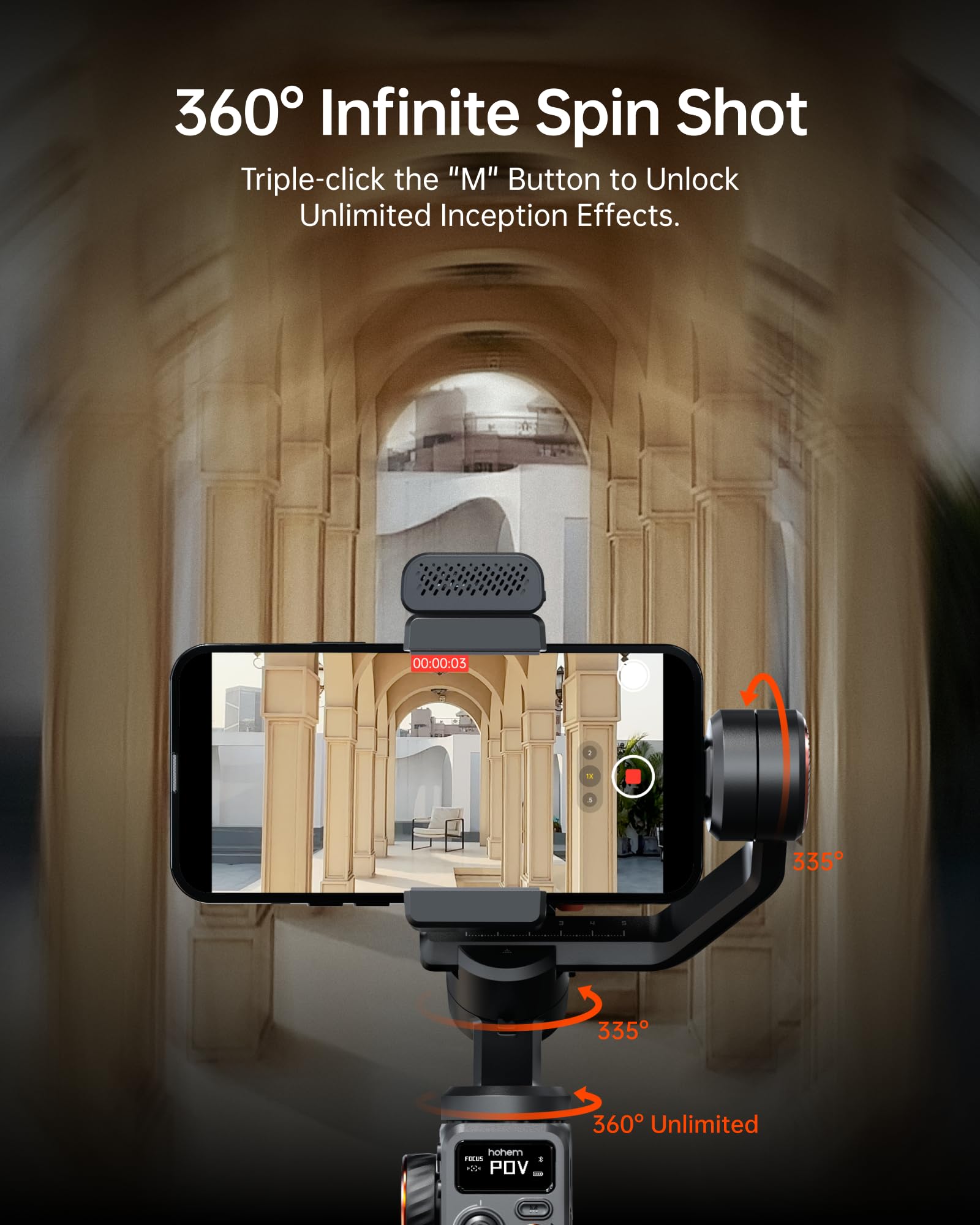 Hohem iSteady M6 3-Axis Smartphone Gimbal Stabilizer with Magnetic AI Tracking, OLED Display & Fill Light - Compatible with iPhone & Android for Smooth Video Recording - Perfect for YouTube, TikTok, Vlogging & Live Streaming