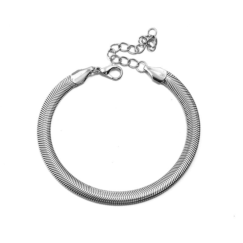 Stainless Steel Snake Chain Fish Scale Ankle Bracelet - Elegant Foot Jewelry for Women, Perfect for Parties, Weddings & Beach Outfits
