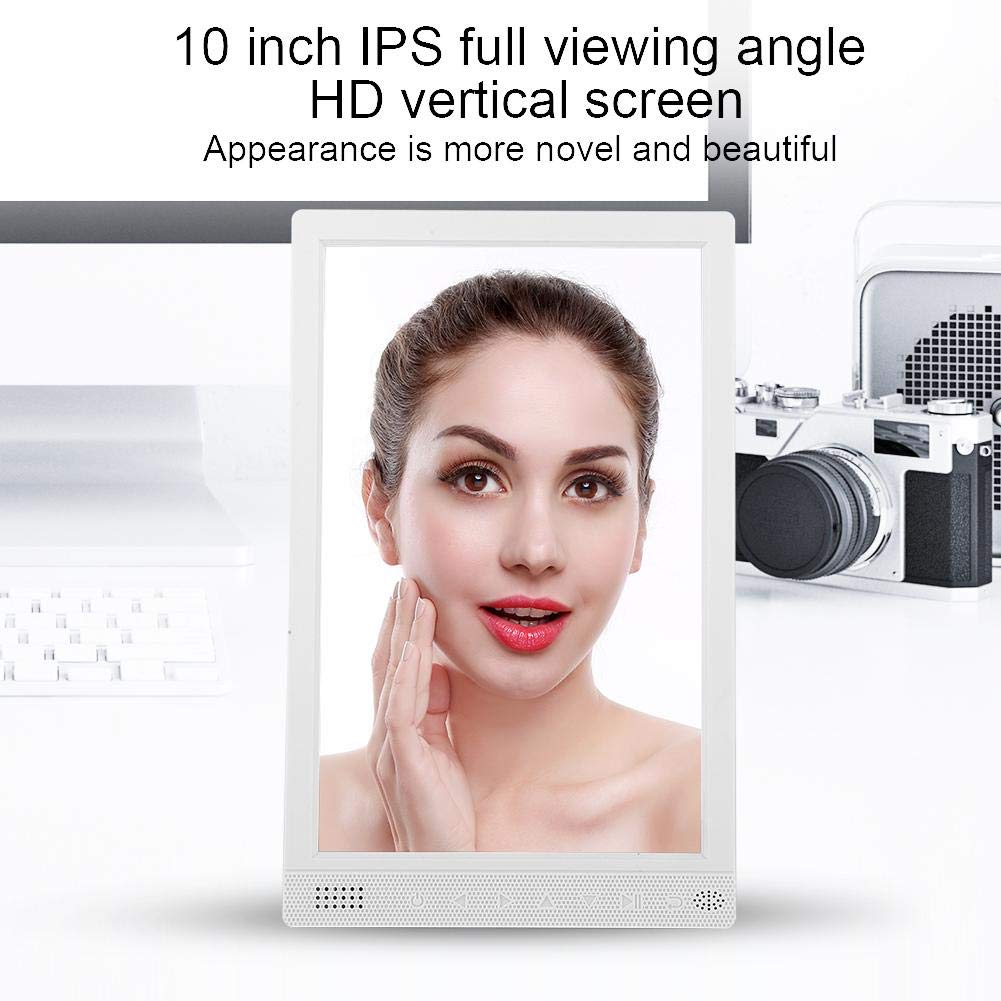 10 Inch Digital Photo Frame with 800x1280 IPS Screen - Electronic Picture Frame with Calendar, Video, Music Player, 7 Touch Buttons & Remote Control - Perfect for Home, Office, and Gift Giving (Black)