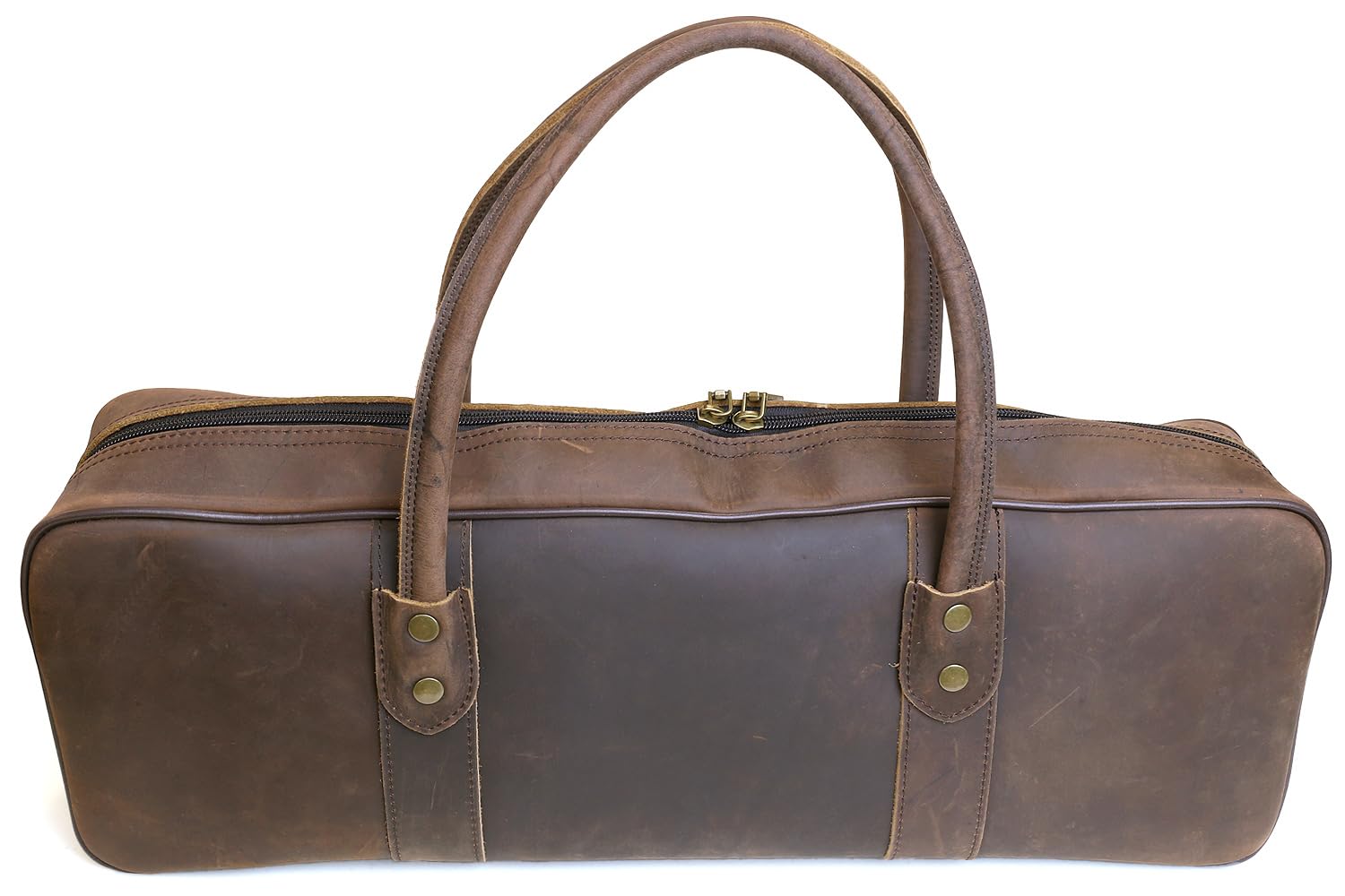 Yoshihiro Genuine Natural Leather Knife Roll Bag - Japanese Sushi Chef Knife Case for Culinary Professionals (Brown) - Perfect for Chefs, Sushi Masters & Kitchen Storage