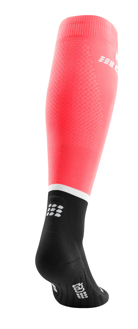 CEP Women's The Run Socks Tall V4 - Compression Socks for Running & Recovery, Pink/Black (WP204R) - Ideal for Marathon Training, Post-Workout Recovery & Travel Comfort