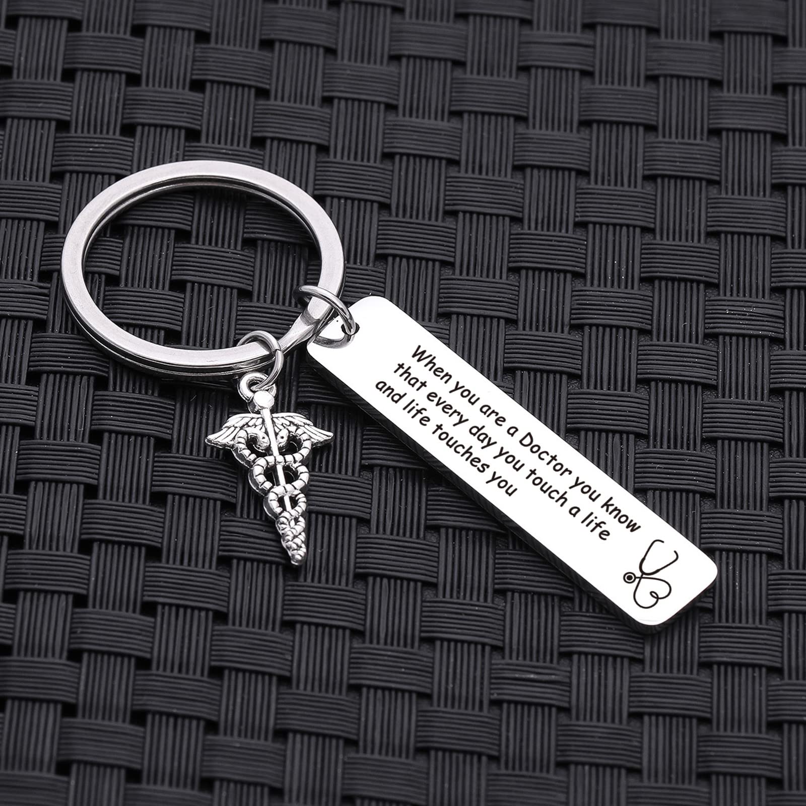 Stainless Steel Doctor Keychain - Inspirational Medical Student Graduation Gift & Appreciation Jewelry for Doctors, Nurses & Healthcare Staff - Perfect for Retirement, White Coat Ceremony & Clinical Work Accessories