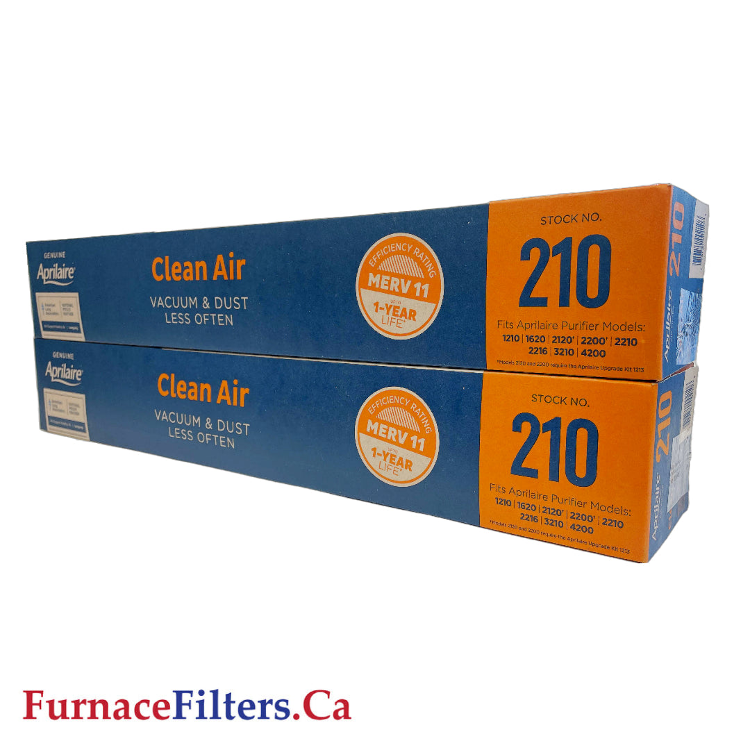 Aprilaire 210 Furnace Filter MERV 11 - 2 Pack Replacement Air Filters for HVAC Systems | Improves Indoor Air Quality | Perfect for Homes & Offices