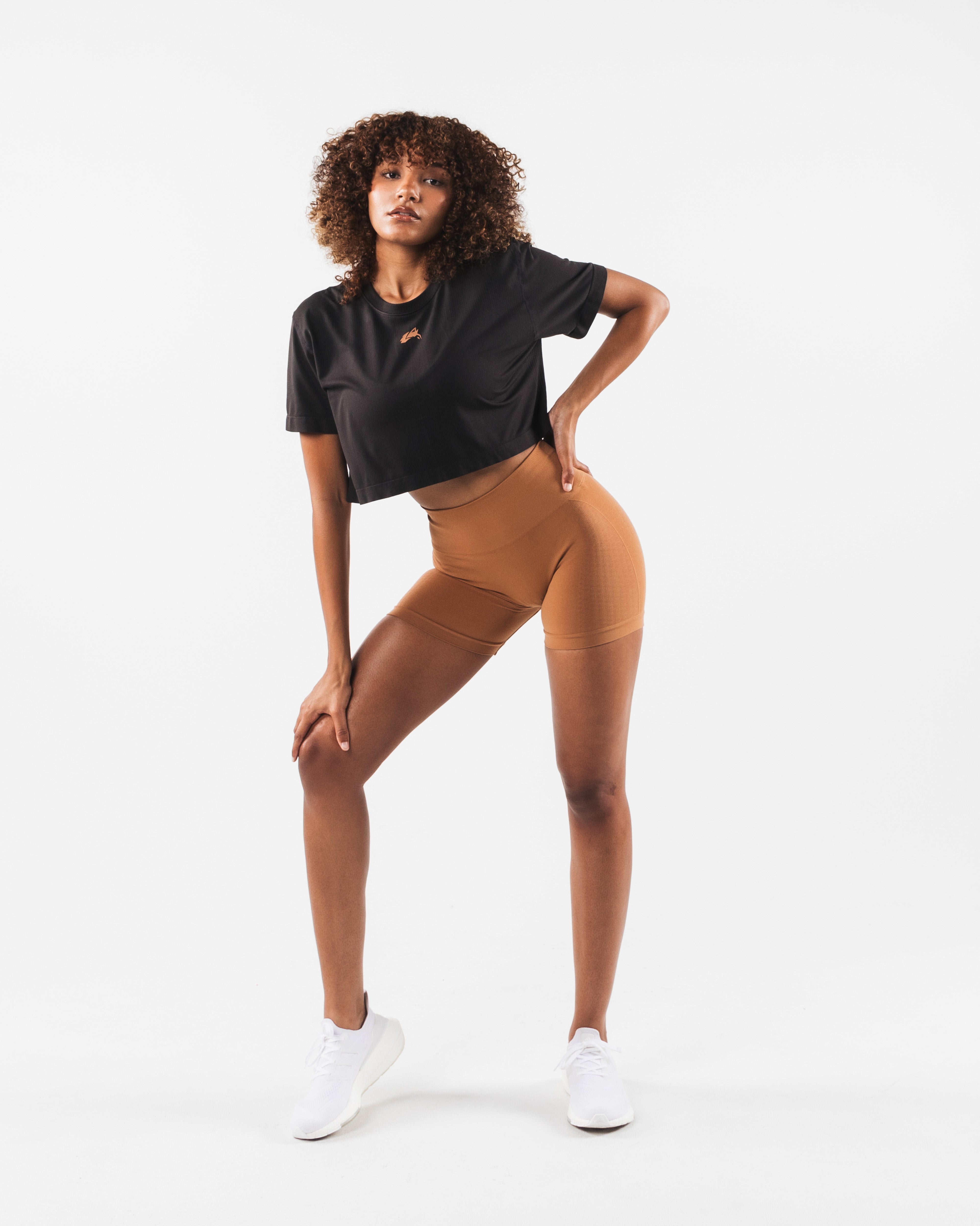 Wolf Head Airtech SS Crop Top - Women's Short Sleeve Athletic Shirt for Running & Yoga | Breathable Workout Tee for Gym & Outdoor Sports