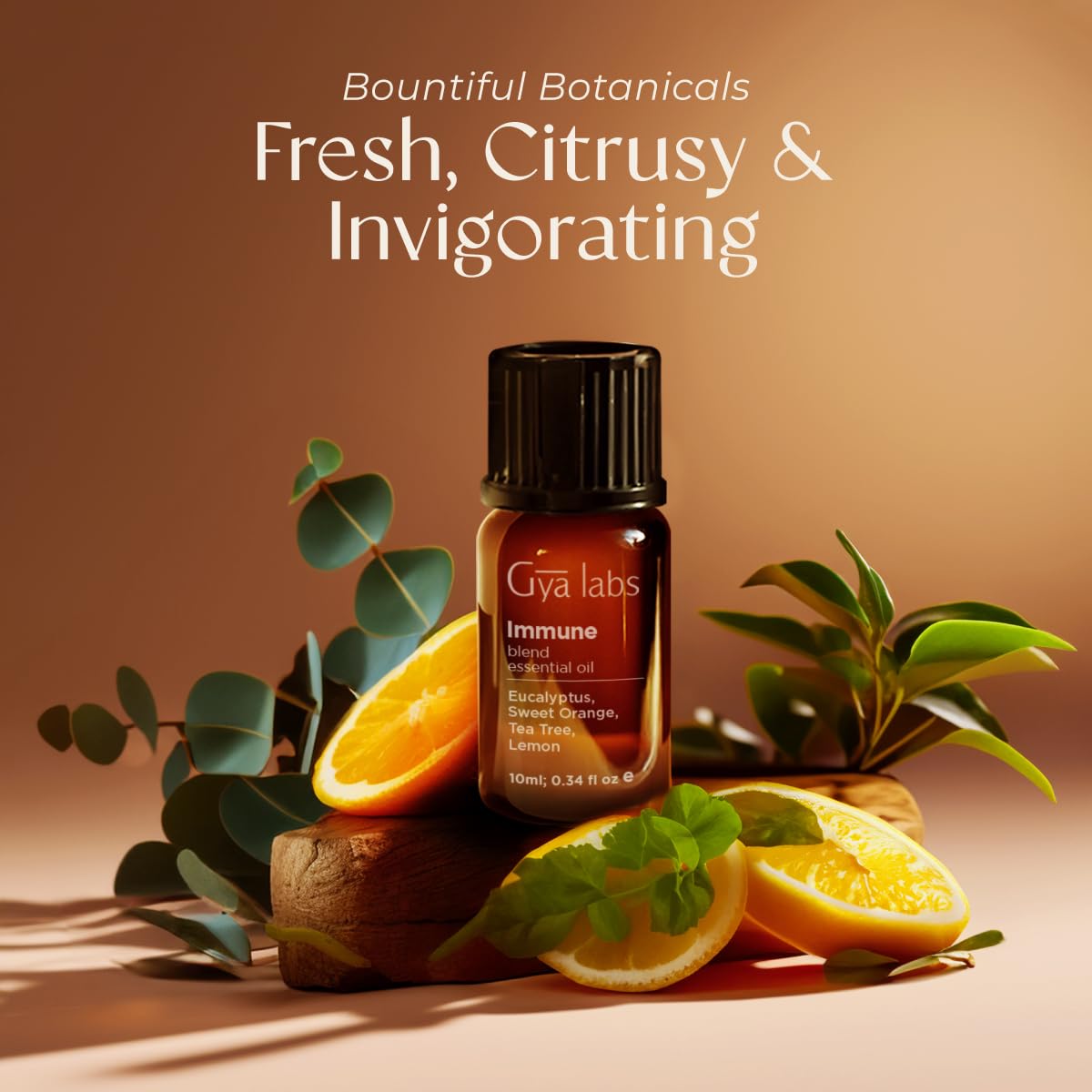 Gya Labs Immune Support Essential Oil Blend - Thieves Oil for Diffuser, Aromatherapy & Wellness (0.34 Fl Oz) | Natural Cleansing & Invigorating Scent for Home, Office & Yoga Studio