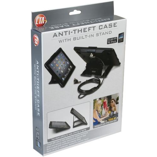 CTA Digital PAD ATC Anti-Theft Case with Built-in Stand for iPad® - Secure Protective Cover for Travel, Work & School Use