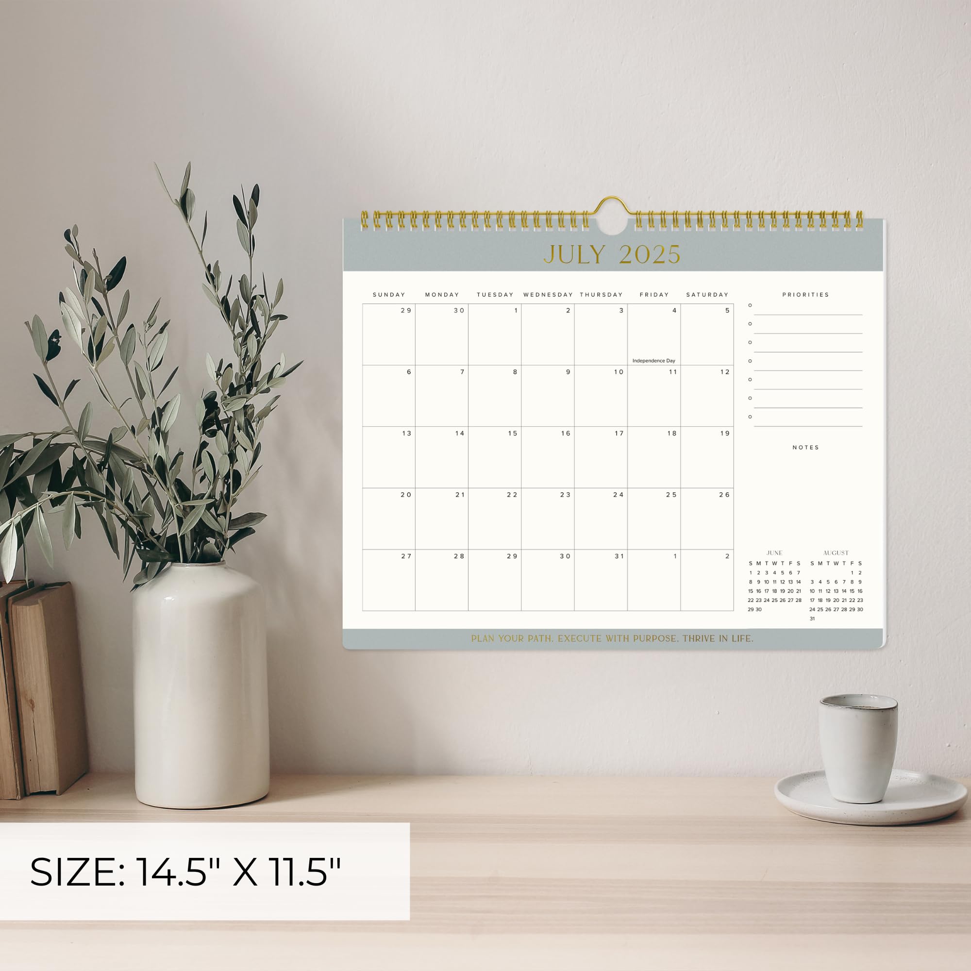 2025-2026 Aesthetic Wall Calendar | January 2025 - July 2026 | Stylish Wall Hanging Planner for Home & Office Organization | Perfect for Scheduling, Goal Tracking & Home Decor