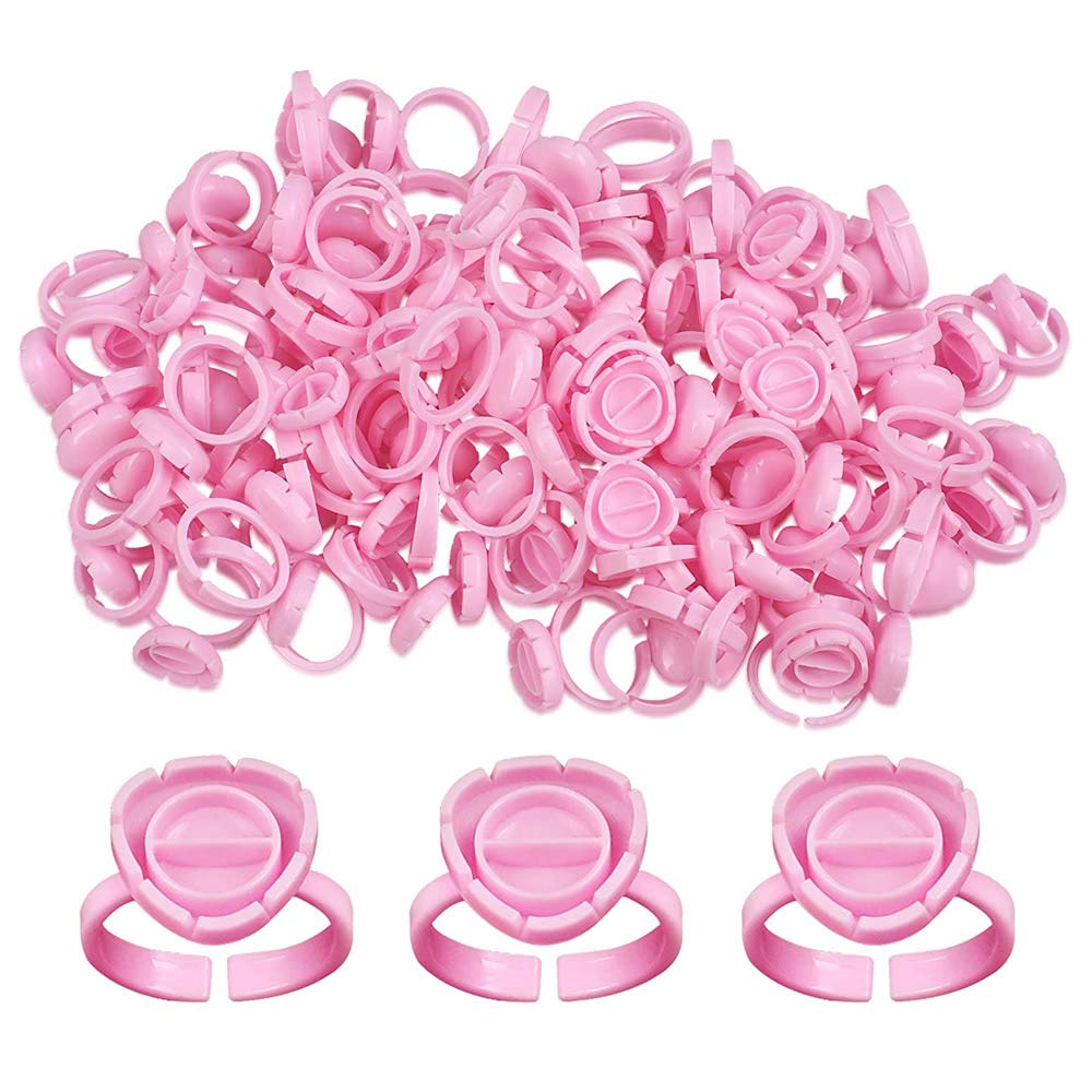 100PCS Smart Glue Cups - Anti-Spill Lash Glue Holder & Fanning Cup for Eyelash Extensions | Quick Blossom Cup & Lash Organizer Tools | Perfect for Professional & DIY Eyelash Extension Application