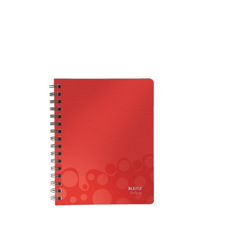 Leitz Bebop A4 Ruled Notebook - Red | Premium Lined Writing Journal for Office, School & Note Taking | Durable Cover & Smooth Paper for Everyday Use