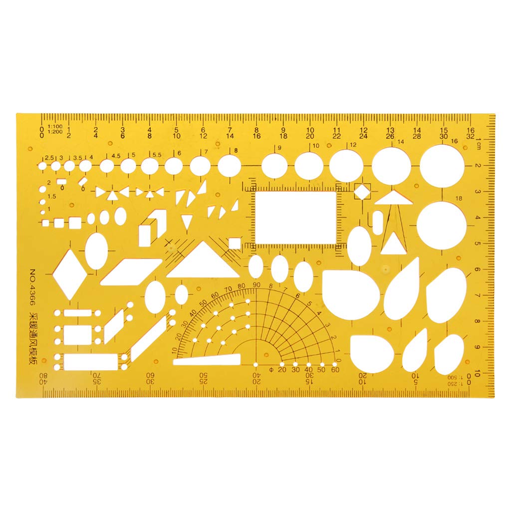 Architectural Drafting Ruler - Furniture House Design Drainage Template for Precise Measuring | Perfect for DIY Home Projects, Interior Design & Engineering Drawings