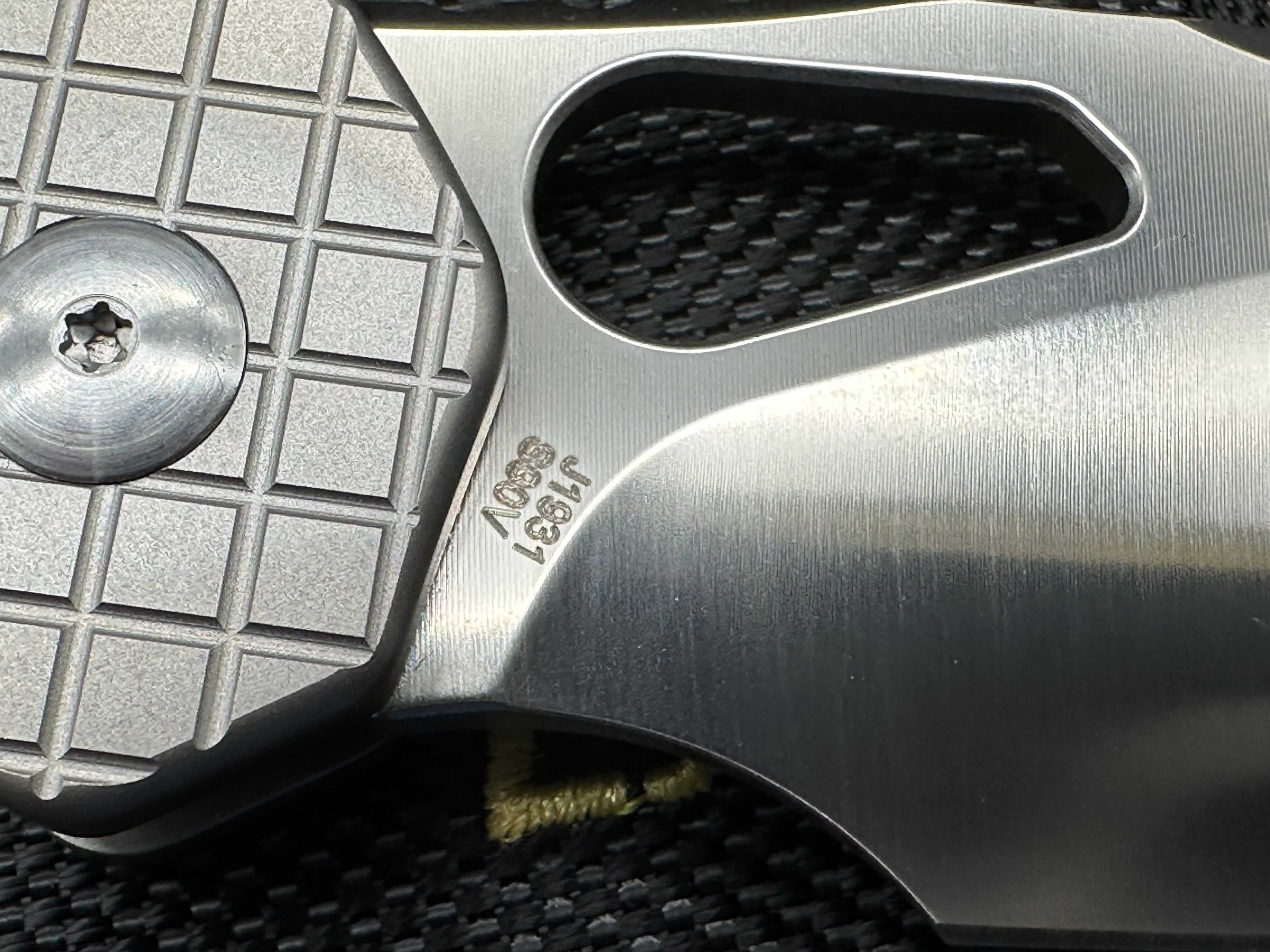 CJRB Frack Folding Knife - Titanium Frag Handle & S90V Satin Blade - EDC, Outdoor, Survival, Camping, Tactical Use