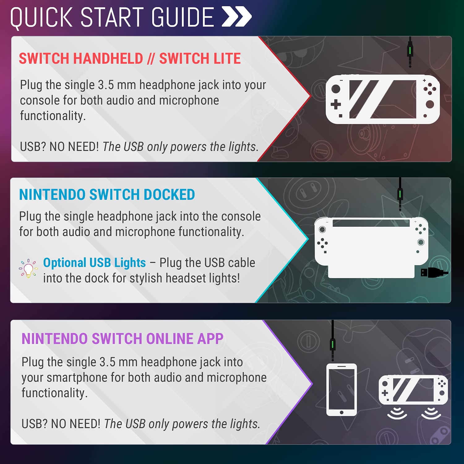 Orzly Hornet RXH-20 Tanami Edition Gaming Headset with Microphone - LED Light, Remote Control, Compatible with Nintendo Switch OLED & Lite (Joycon Color Match) - Perfect for Online Gaming, Streaming & Chatting
