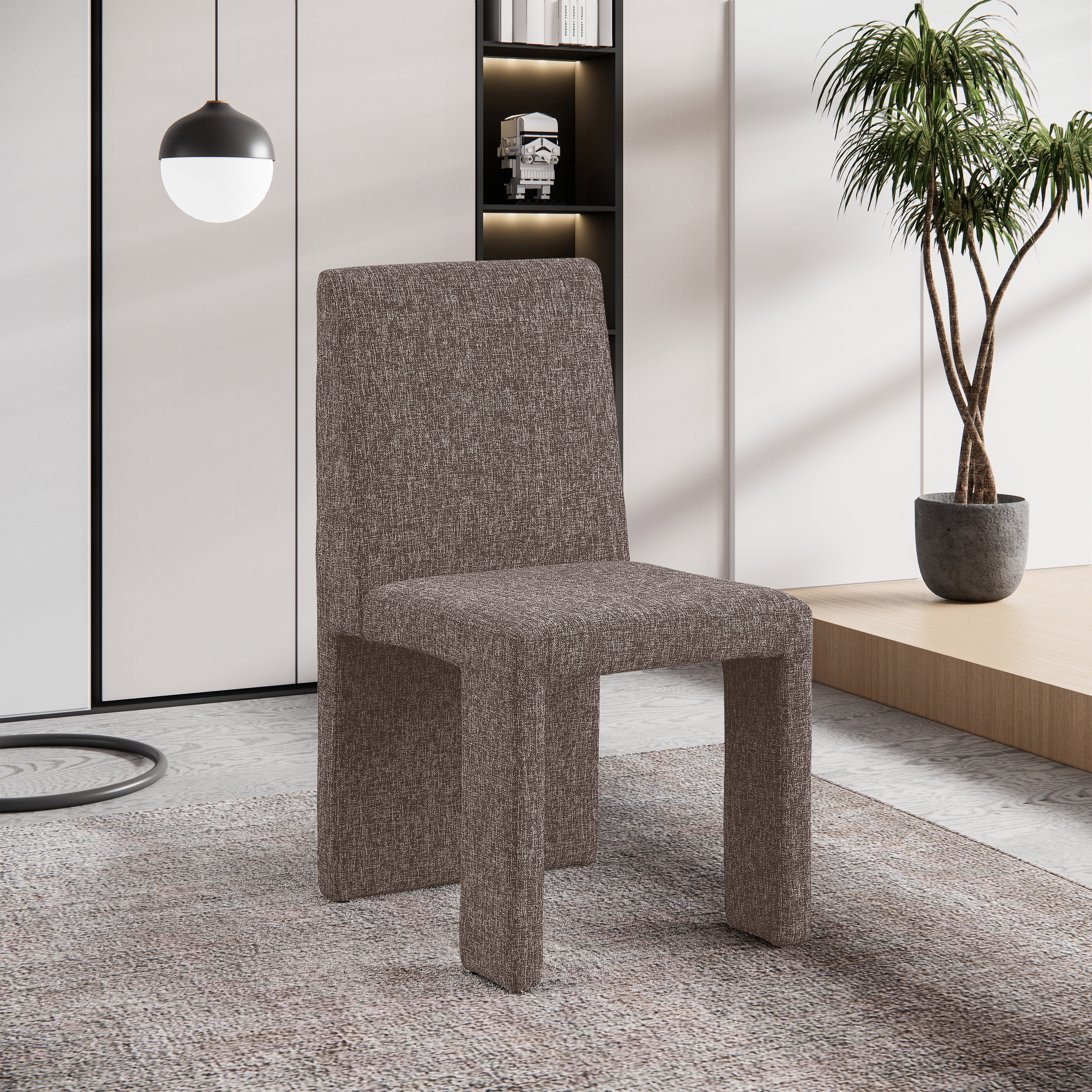 Benson Linen Textured Fabric Dining Chair - Modern Farmhouse Style Upholstered Seat for Kitchen, Dining Room & Home Decor | Comfortable & Durable