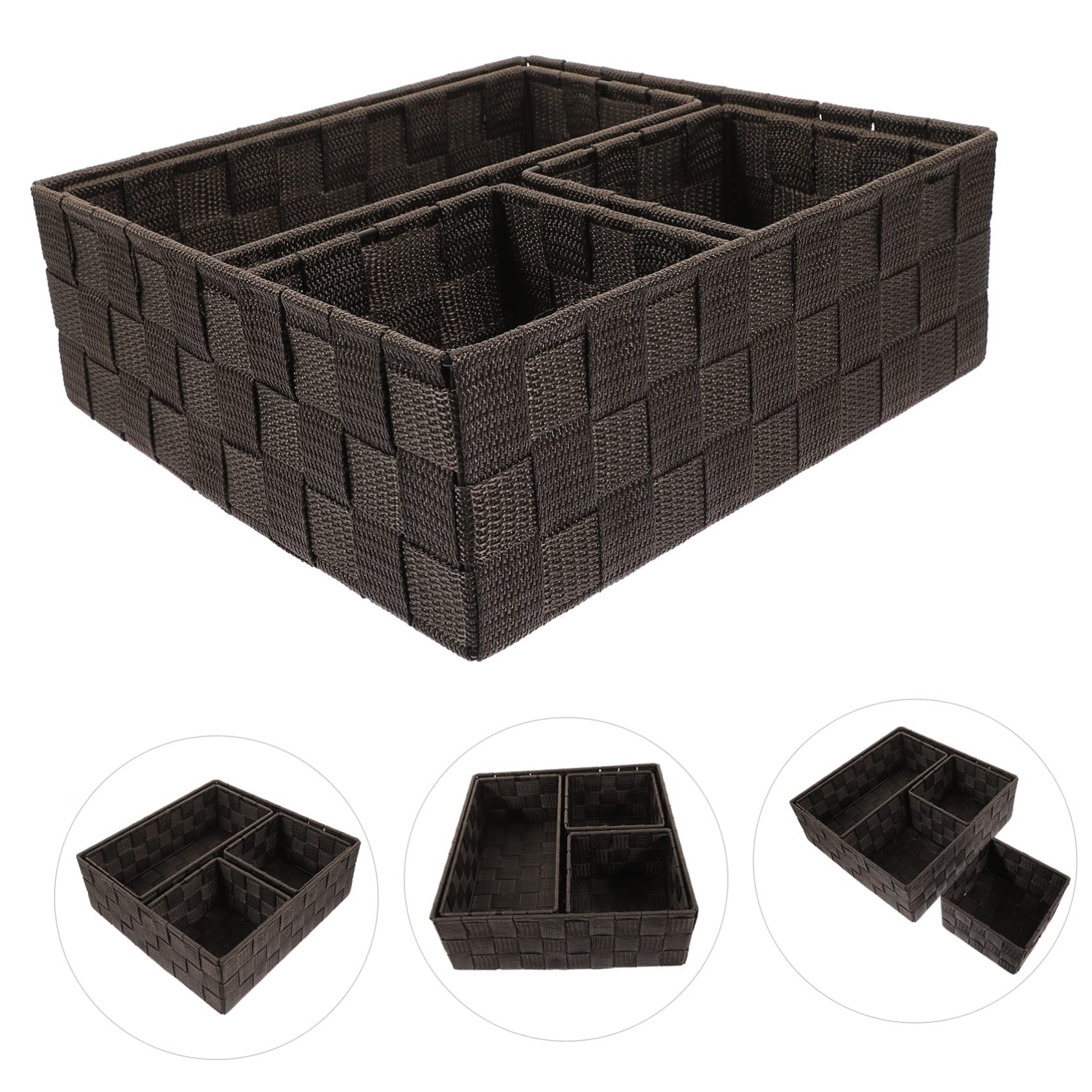 Zerodeko 4-Piece Desk Organizer Set - Storage Cubes for Home Office, School & Workspace - Perfect for Organizing Stationery, Books & Office Supplies