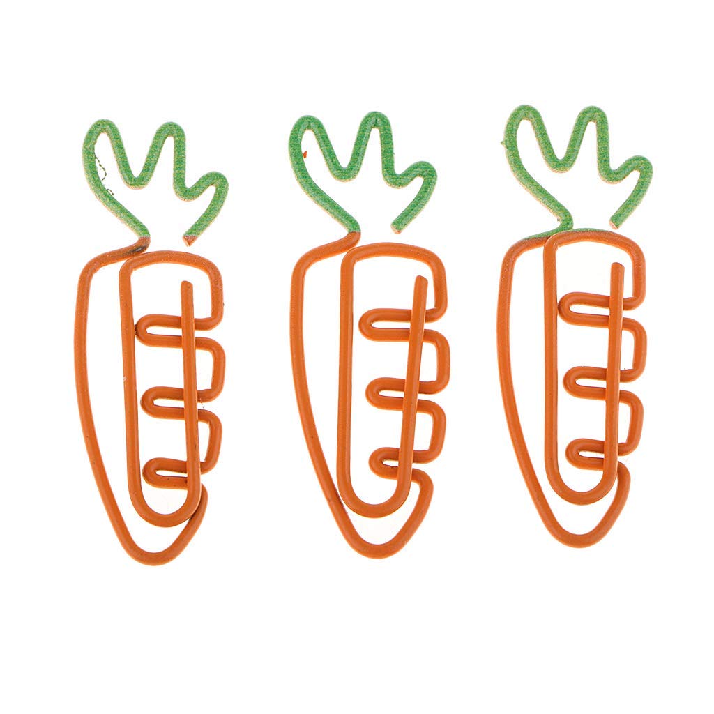 20pcs Carrot-Shaped Paper Clips - Fun Novelty Bookmarks for Office, School & Home Use - Cute Stationery Gift for Students & Teachers - Perfect for Organizing Notes, Marking Books & Adding Whimsy to Workspaces