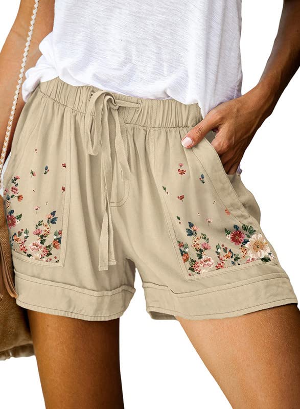 Dokotoo Women's Comfortable Casual Shorts with Drawstring Elastic Waist & Pockets - Perfect for Summer, Lounge, Travel & Outdoor Activities