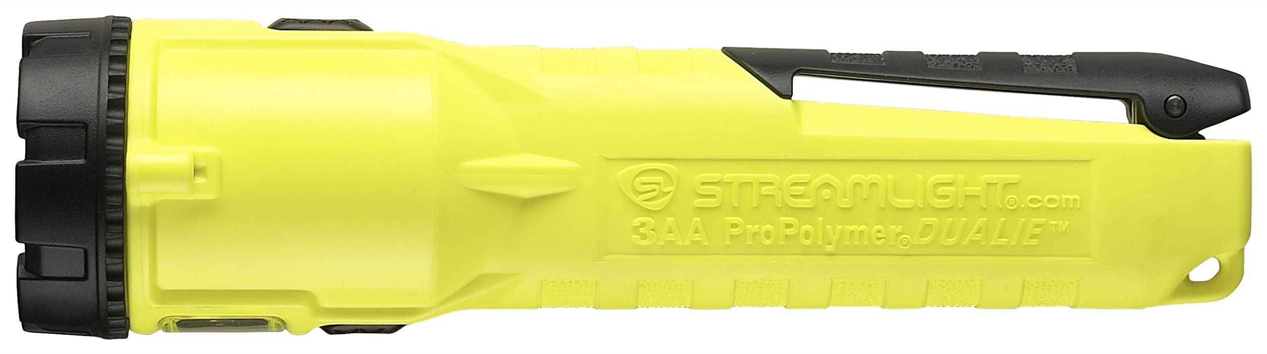Streamlight 68751 Dualie 3AA 140-Lumen Intrinsically Safe Industrial Flashlight - Spot/Flood Beam, No Batteries, Yellow - Perfect for Hazardous Work Environments, Mining, Oil & Gas, and Emergency Use