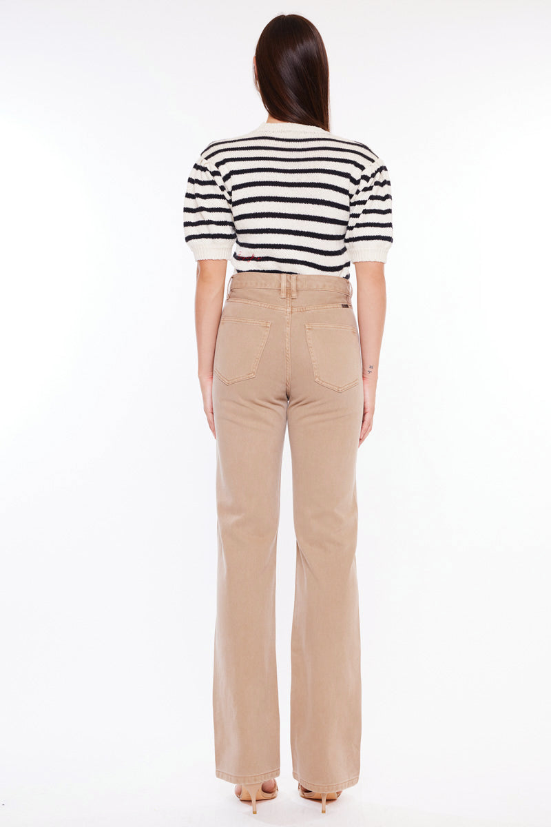 Vintage 90's High Rise Straight Jeans for Women - Sandy Wash Denim Pants | Perfect for Casual Wear, Retro Outfits & Everyday Fashion