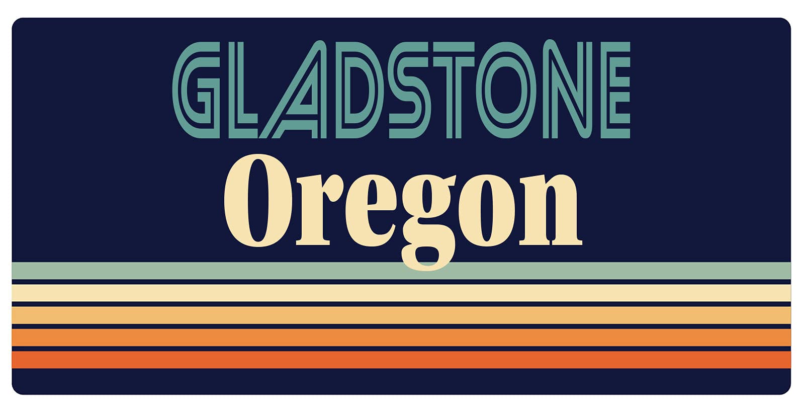 Vintage Gladstone Oregon 5 x 2.5 Inch Retro Fridge Magnet - Collectible Souvenir for Refrigerators, Lockers & Metal Surfaces