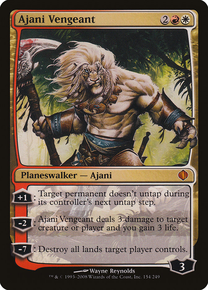 Ajani Vengeant - Shards of Alara MTG Card | Planeswalker for Commander & Modern Decks | Collectible Trading Card Game Accessory