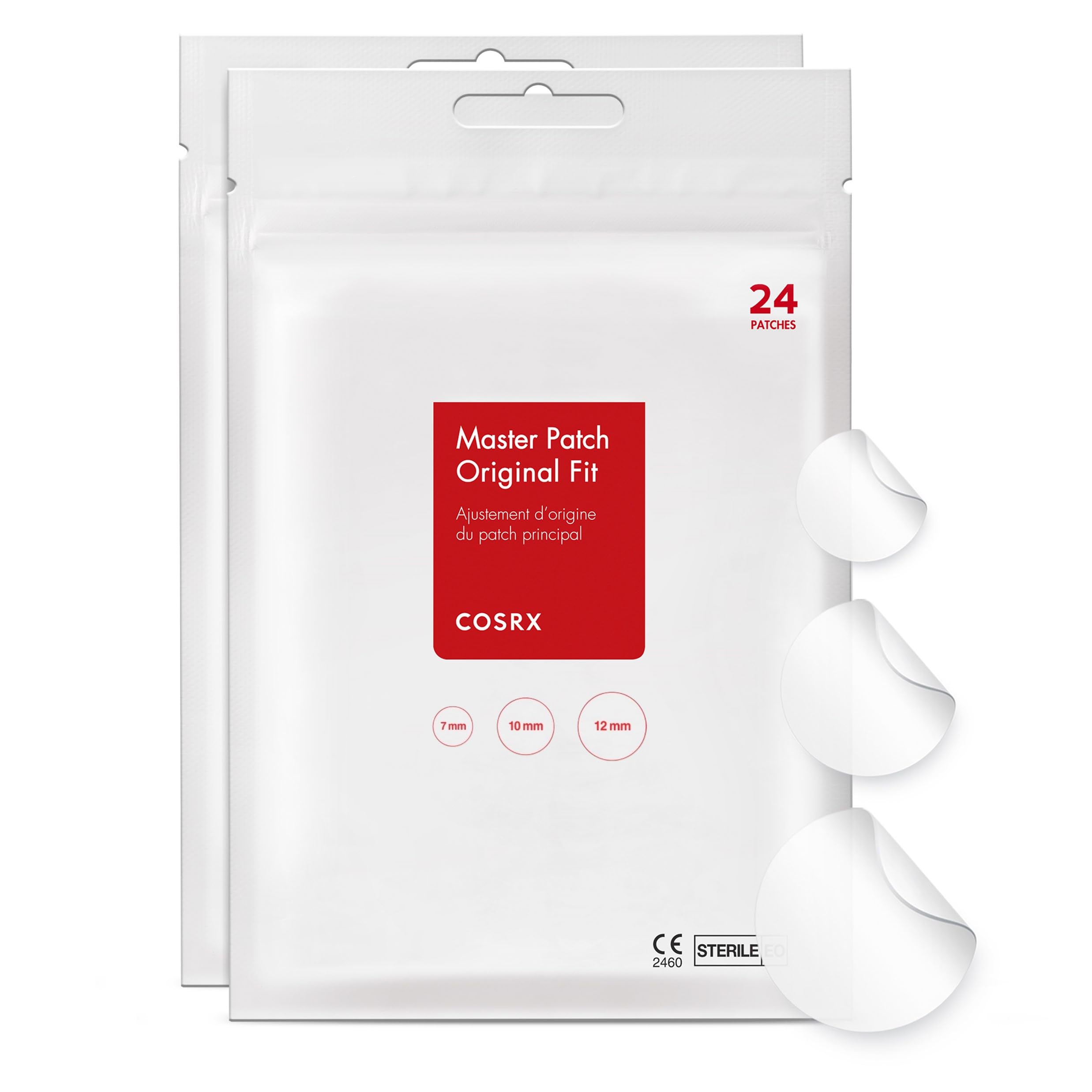 COSRX Acne Pimple Patch - Hydrocolloid Spot Treatment for Blemishes & Breakouts - Original 3 Size Patches for Face & Body - Vegan & Cruelty-Free - Perfect for Overnight Acne Care & Daily Spot Cover