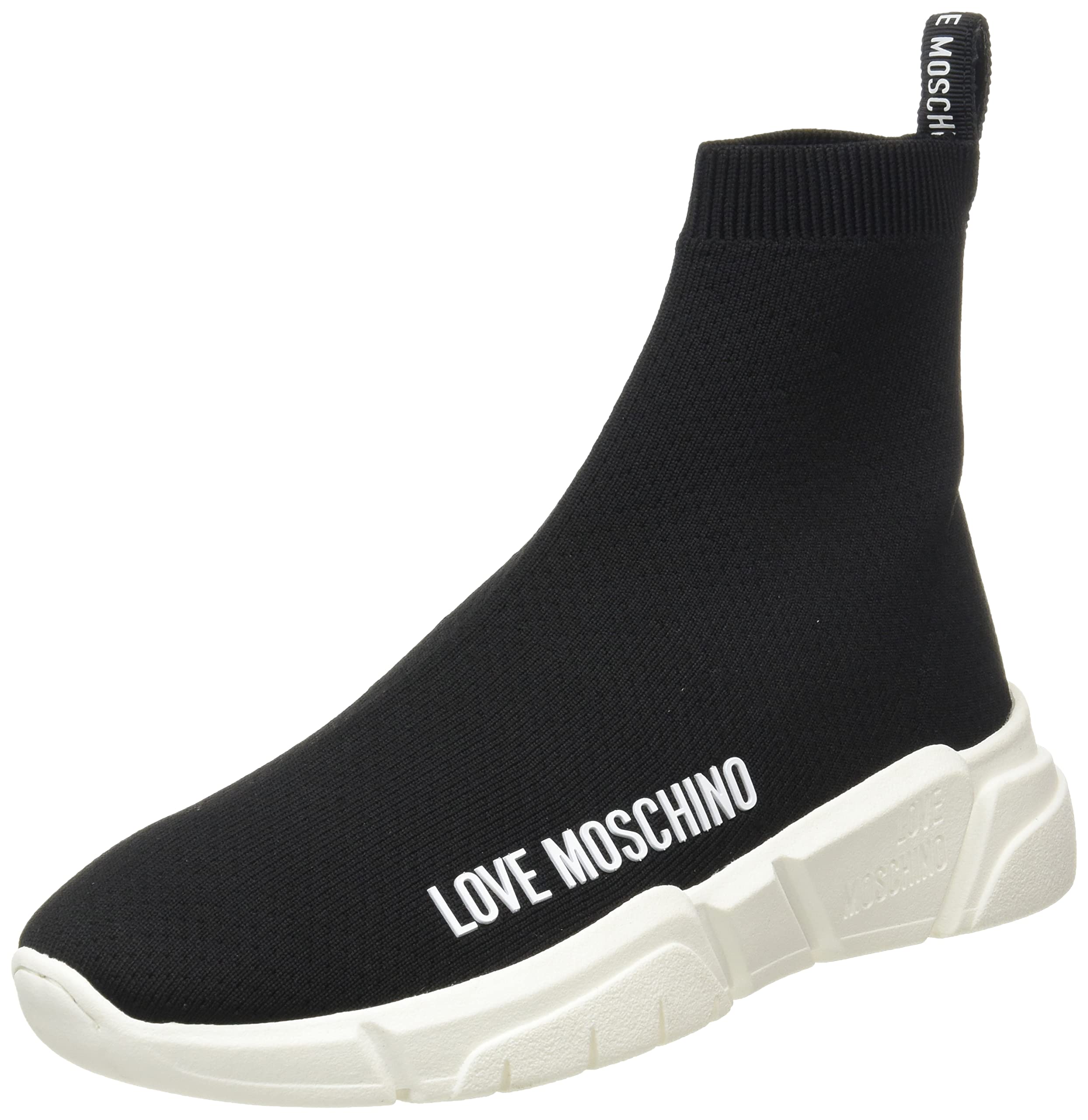 Love Moschino Women's Slip-On Sneakers - Black (Nero) | Comfortable Casual Shoes for Women | Perfect for Daily Wear, Shopping & Travel