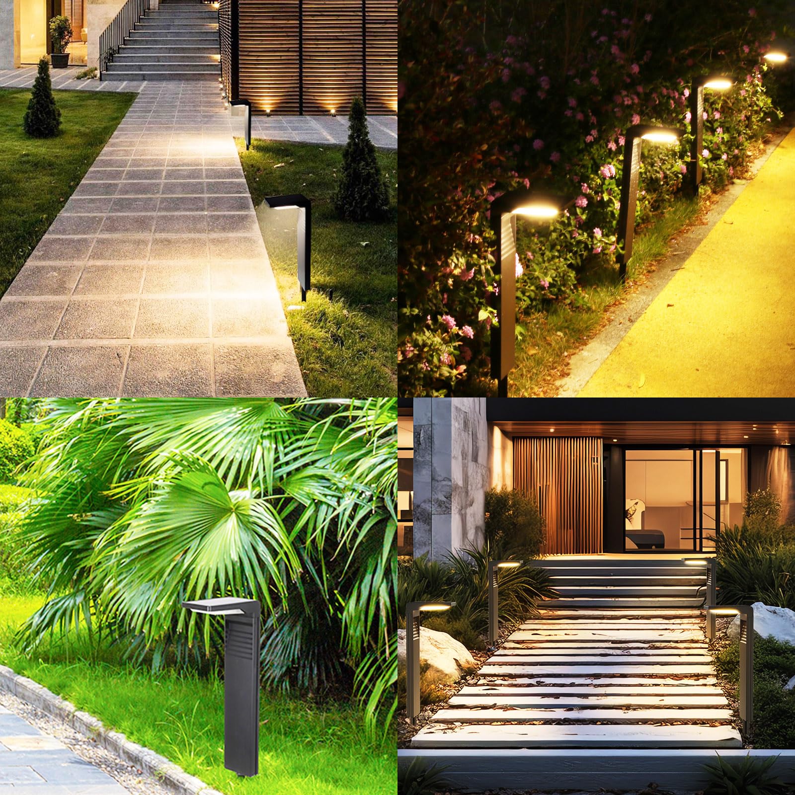 6 Pack Solar Pathway Lights Waterproof - Super Bright LED Landscape Lighting for Yard, Lawn, Patio, Driveway, Sidewalk & Garden Decor | Perfect for Outdoor Lighting & Nighttime Safety