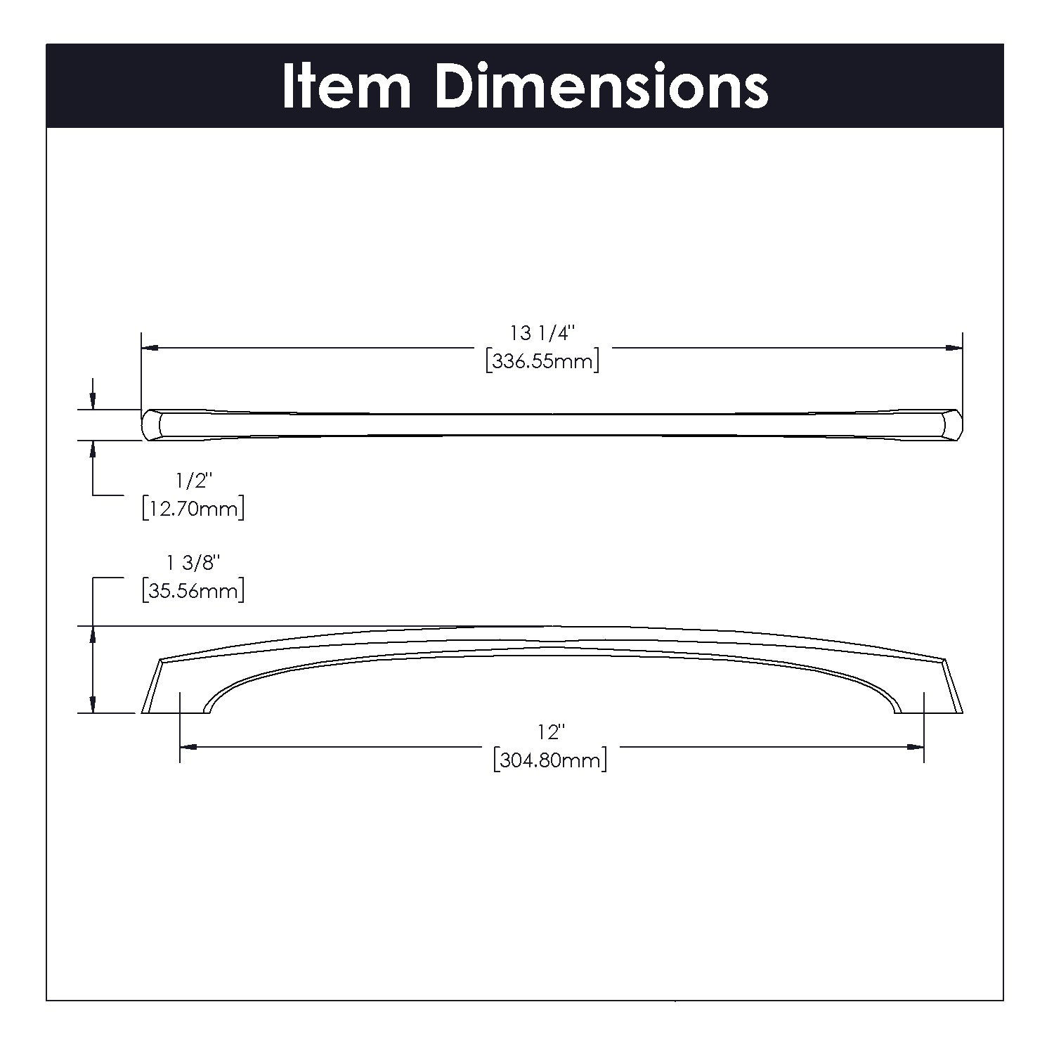 12 Inch Greenwich Pull Center to Center Windover Antique Finish Cabinet Handle - Perfect for Vintage Kitchen & Bathroom Cabinets