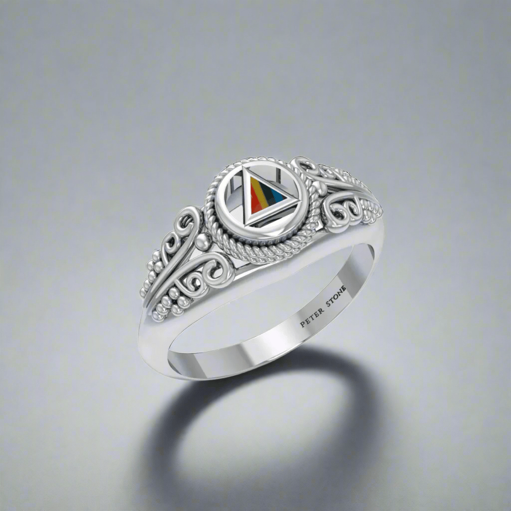 Celtic AA Symbol Sterling Silver Ring for Men & Women - TR288 - Perfect for Recovery Jewelry, Sobriety Gifts & Spiritual Protection