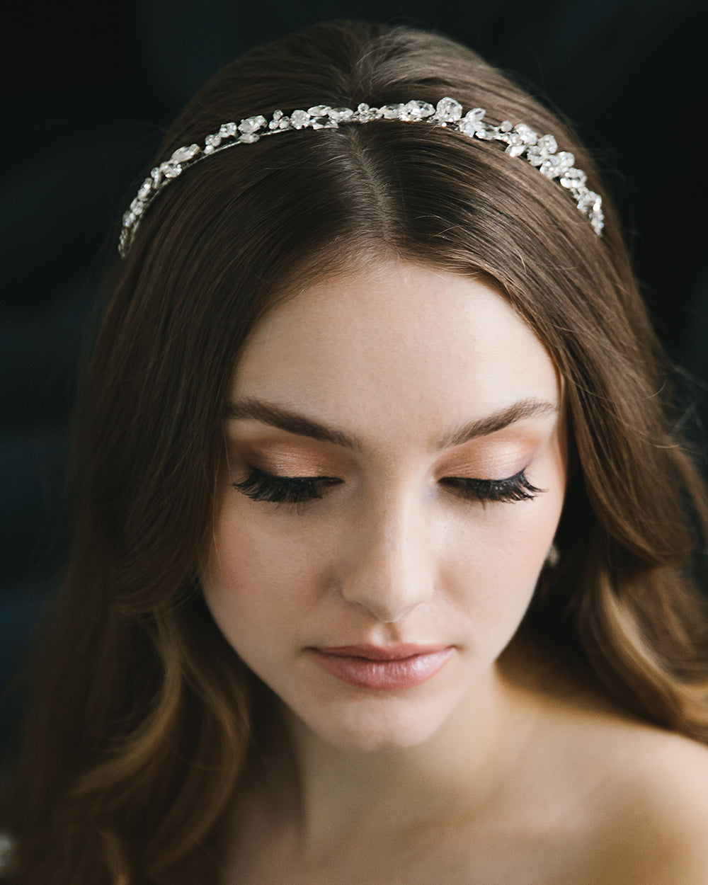 Simone Crystal Headband for Women - Sparkling Rhinestone Hair Accessories for Weddings, Parties & Special Occasions