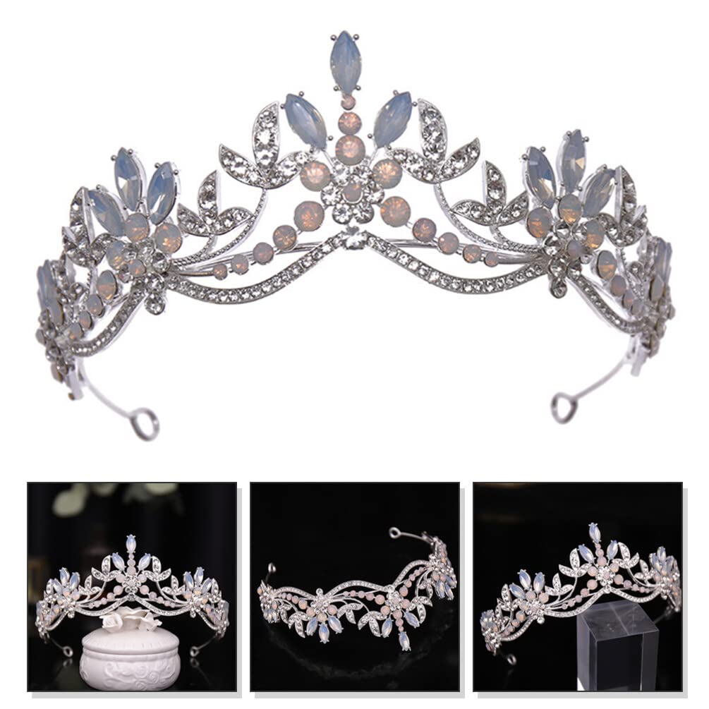 Minkissy Rhinestone Bridal Tiara Headpiece - Sparkling Wedding Crown for Bride, Hair Accessory with Crystal Inlaid - Perfect for Bridal Shower, Bachelorette Party & Wedding Ceremony
