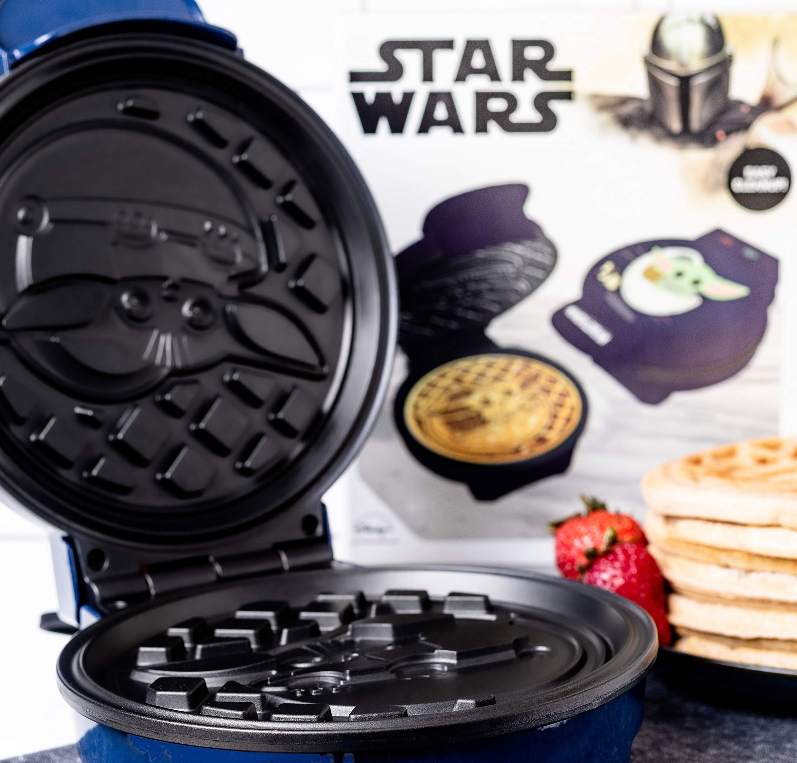 Star Wars The Mandalorian The Child Waffle Maker - Baby Yoda Waffle Iron Machine for Kids & Adults - Perfect for Breakfast, Parties & Star Wars Fans