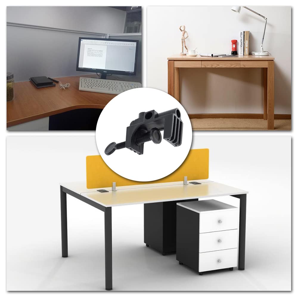 2 Pack Heavy-Duty Plastic Desk Clamp Mounting Bracket - Adjustable Work Light Holder for Desk Lamps, Magnifying Lamps & Tablet Stands | Perfect for Office, Workshop & Crafting Stations