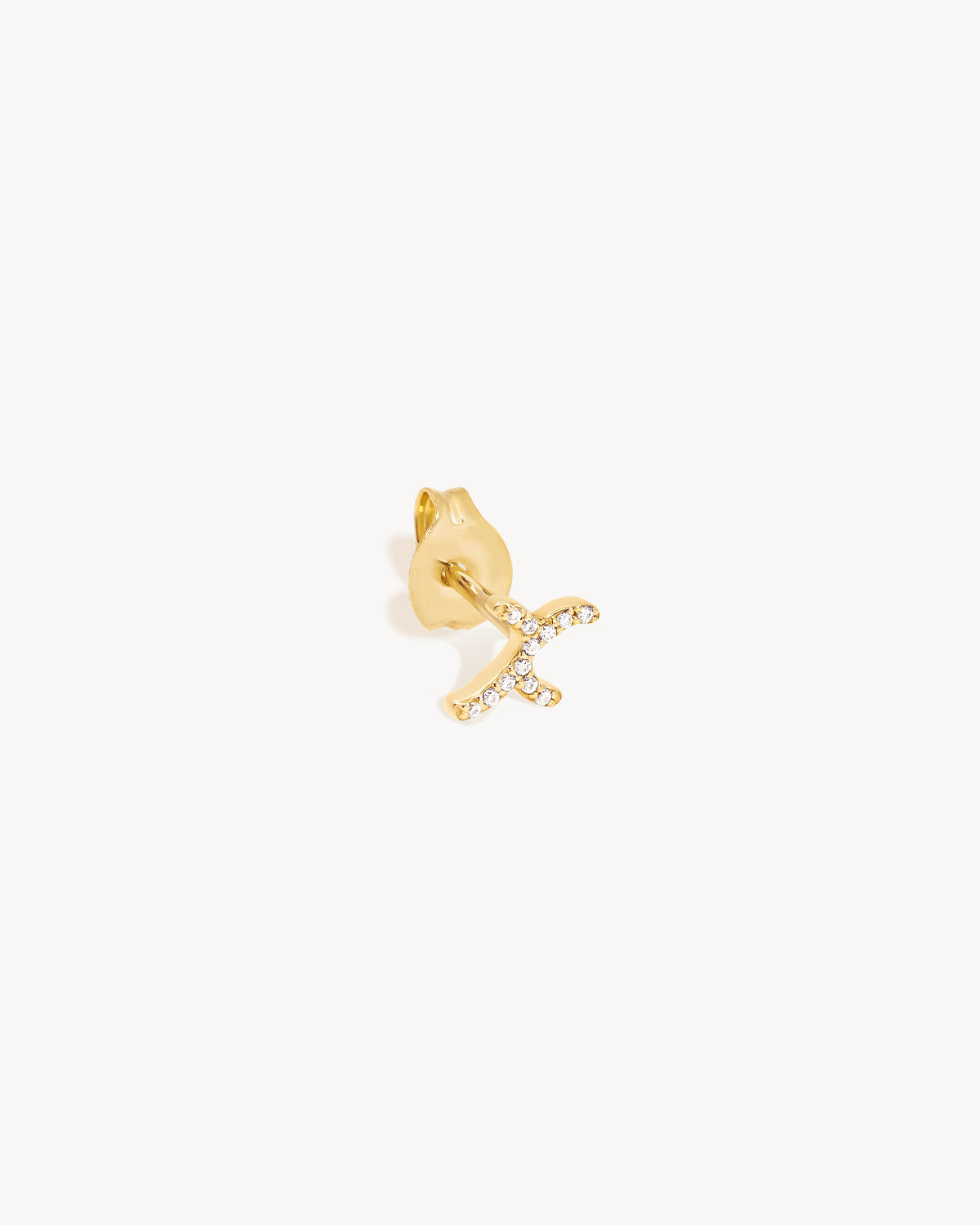 14K Solid Gold Forever Love Diamond Letter Earrings for Women - Dainty Initial Alphabet Studs for Everyday Wear, Gift for Her, Anniversary & Valentine's Day Jewelry