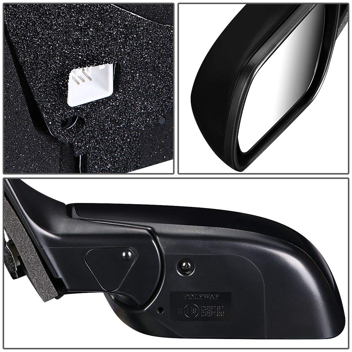 Auto Dynasty MA1320138 MA1321138 Pair OE Style Powered & Heated Side View Mirrors - Compatible with 2004-2009 Mazda 3 - Perfect for Replacement, Night Driving & Winter Conditions