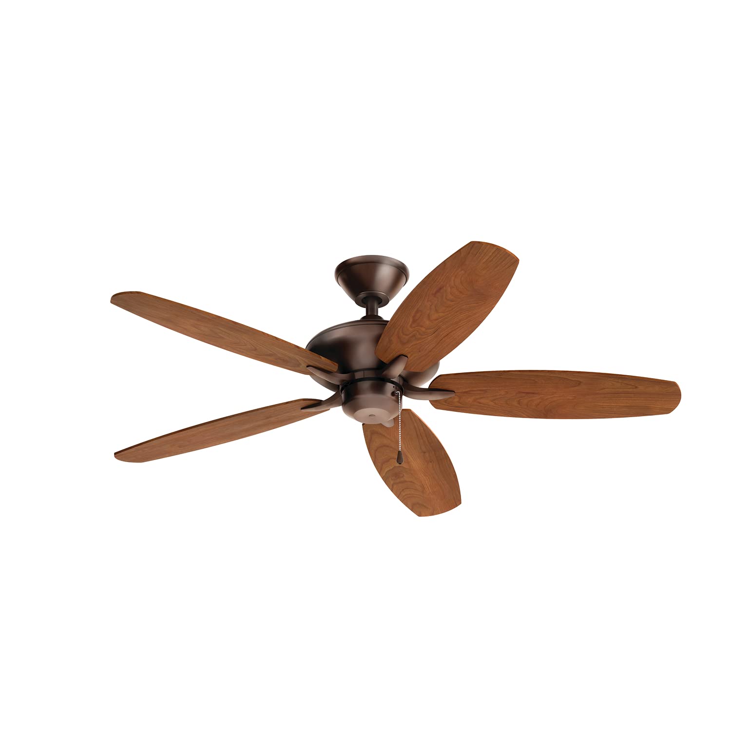 Kichler 52 Inch Indoor Ceiling Fan with Light, Oil-Rubbed Bronze Finish - Perfect for Living Room, Bedroom, and Office Cooling & Air Circulation