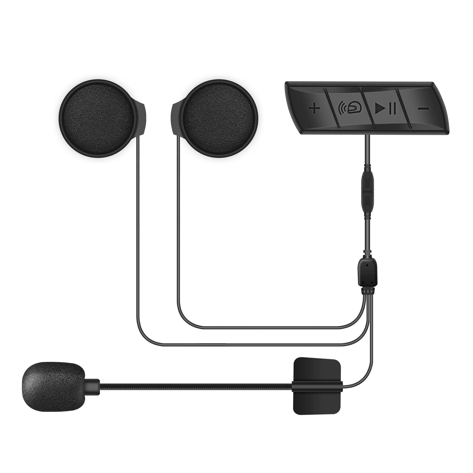 VR-robot M7 Bluetooth Motorcycle Helmet Headset - Waterproof, Noise Cancelling, 18H Playtime & 360H Standby - Hands-Free Calling, FM Radio, Siri Compatible - Perfect for Commuting, Road Trips & Motorcycle Adventures
