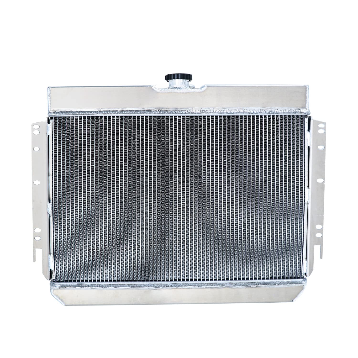4 Row Aluminum Radiator for 1959-1968 Chevy Bel Air, Biscayne, Caprice, Chevelle, El Camino, Impala, Kingswood - Fits 3.2L, 3.8L, 4.1L L6 & 4.6L, 5.0L, 5.7L V8 Engines - Complete Kit with Shroud, Fan & Relay - Perfect for Classic Car Restoration & Hot Rod Upgrades