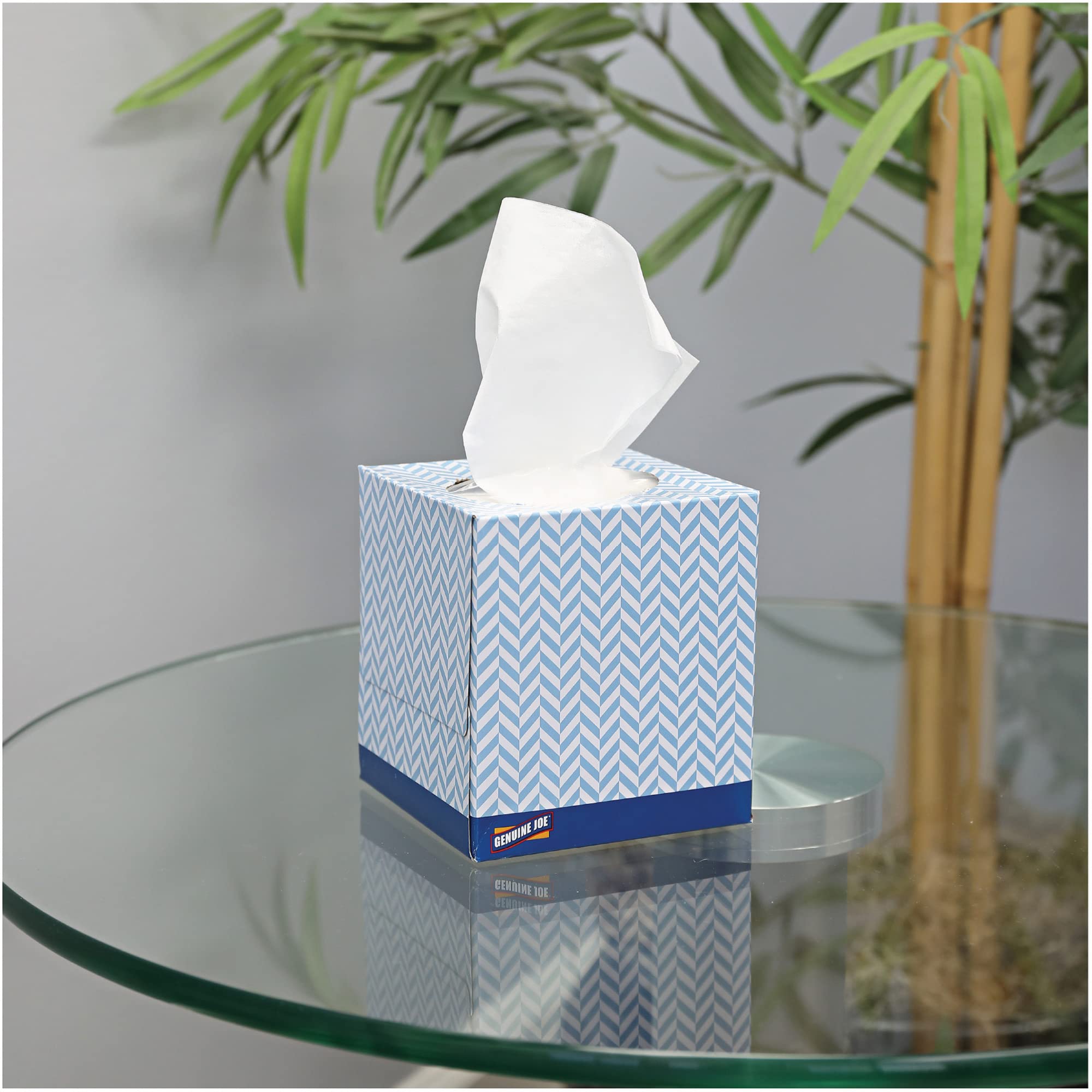 Genuine Joe GJO26085 Cube Box Facial Tissues, 2-Ply, 85 Sheets per Box, White (Pack of 36) - Soft & Strong Tissues for Home, Office & Travel Use