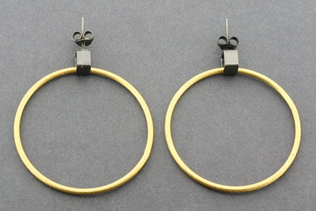 Lucy Hoop Earrings - Oxidized & Gold Plated Jewelry for Women | Perfect for Parties, Weddings & Everyday Wear