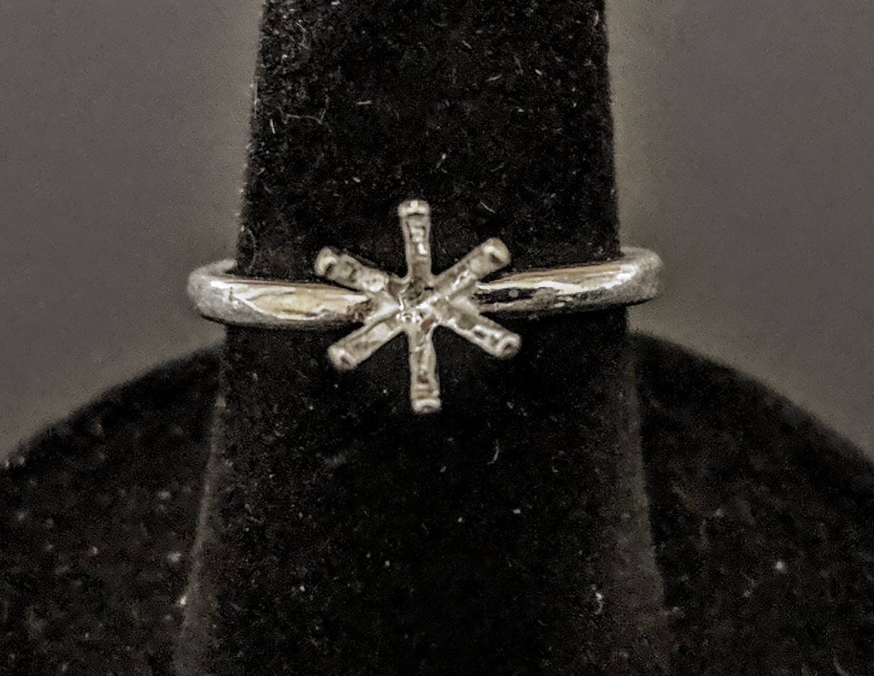 Solid Sterling Silver or 14kt Gold 4-6.5mm Round Pre-Notched 6-Prong Blank Ring Shank Setting - Size 5-8 (163-281/143-281) - Perfect for Jewelry Making, Engagement Rings & Custom DIY Projects