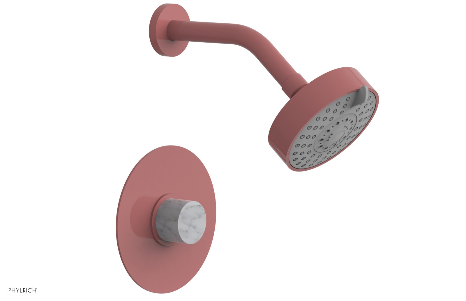 Premium White Marble Pressure Balance Shower Set - BASIC II Model 230-23 | Modern Bathroom Upgrade for Spa-Like Experience